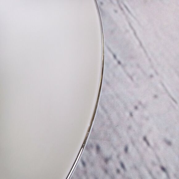 Creative Fine China Royal Elegance Luncheon Plate – 9" Gray Floral Silver Trim - Picture 4 of 9